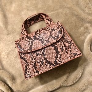 Zara Pink Snake Print Mini Bag